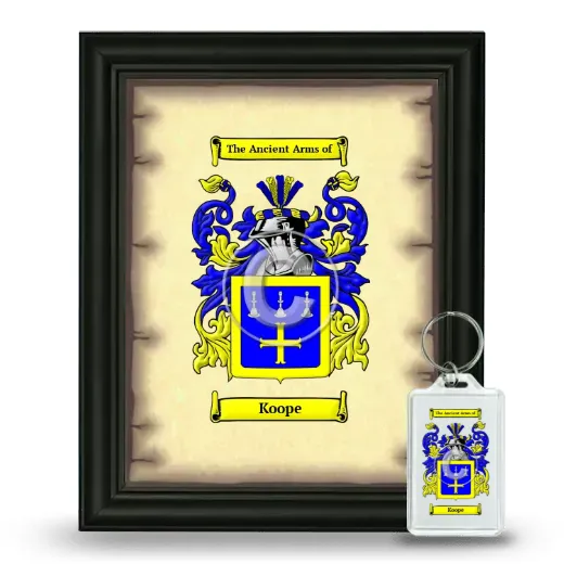 Koope Framed Coat of Arms and Keychain - Black