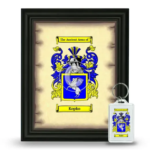 Kopko Framed Coat of Arms and Keychain - Black