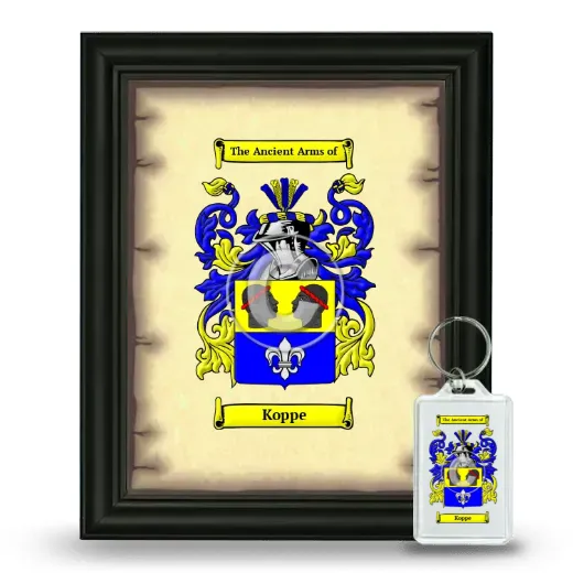 Koppe Framed Coat of Arms and Keychain - Black