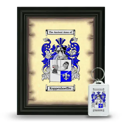 Koppenhoeffer Framed Coat of Arms and Keychain - Black