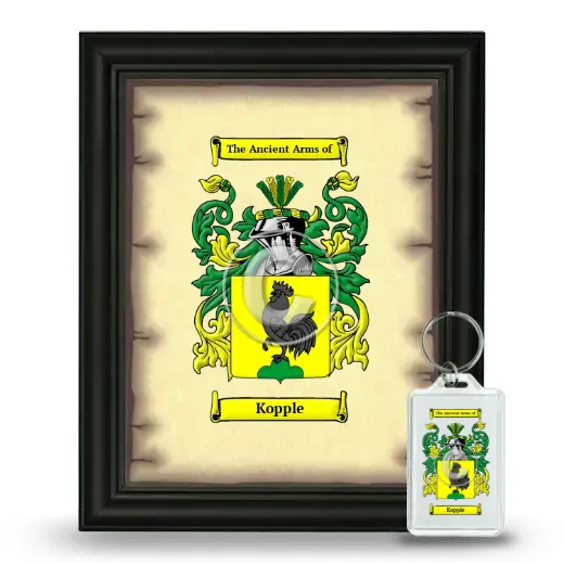Kopple Framed Coat of Arms and Keychain - Black