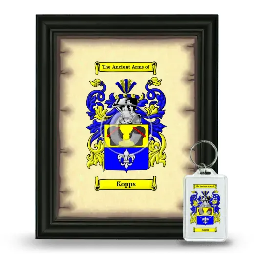 Kopps Framed Coat of Arms and Keychain - Black