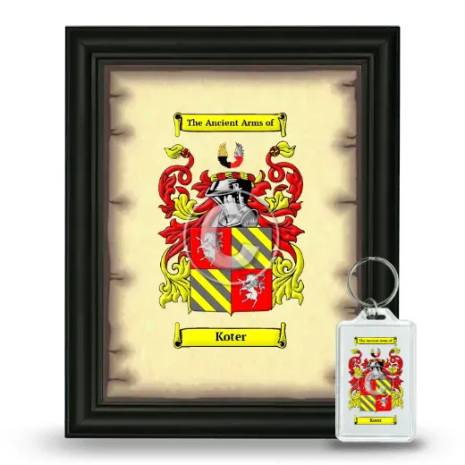 Koter Framed Coat of Arms and Keychain - Black