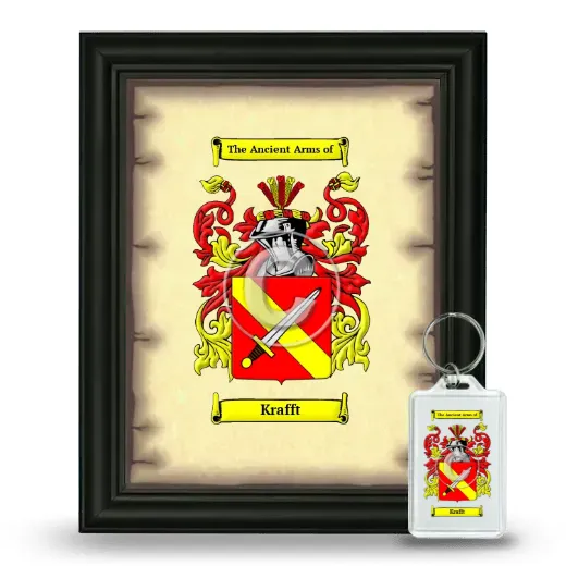 Krafft Framed Coat of Arms and Keychain - Black