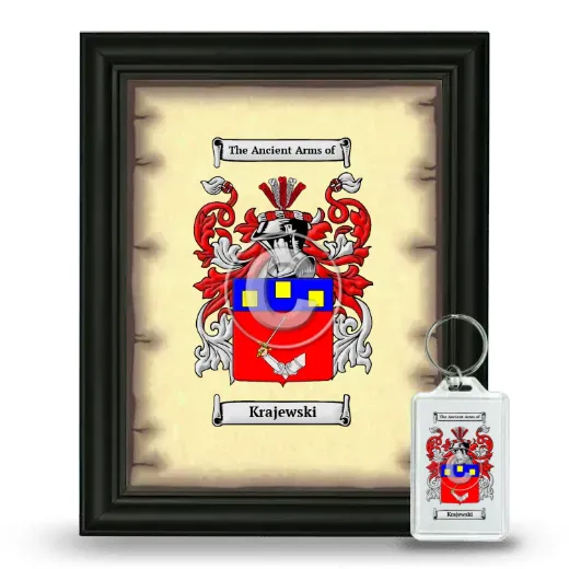 Krajewski Framed Coat of Arms and Keychain - Black