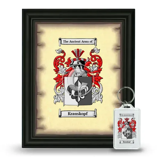 Krauskopf Framed Coat of Arms and Keychain - Black