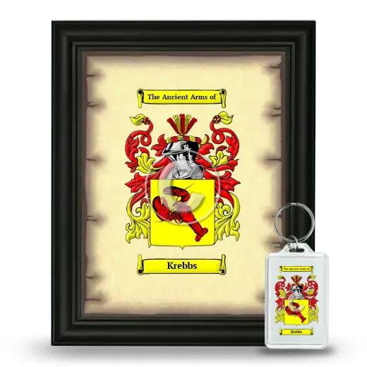 Krebbs Framed Coat of Arms and Keychain - Black