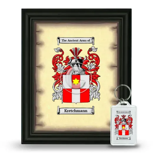 Kretchmann Framed Coat of Arms and Keychain - Black