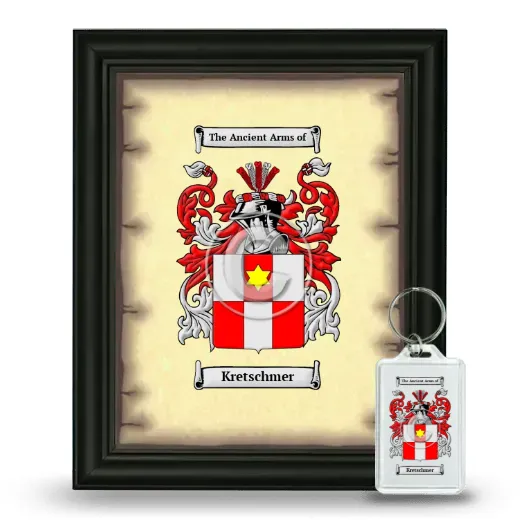 Kretschmer Framed Coat of Arms and Keychain - Black