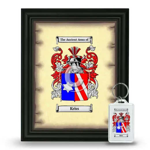 Kriss Framed Coat of Arms and Keychain - Black