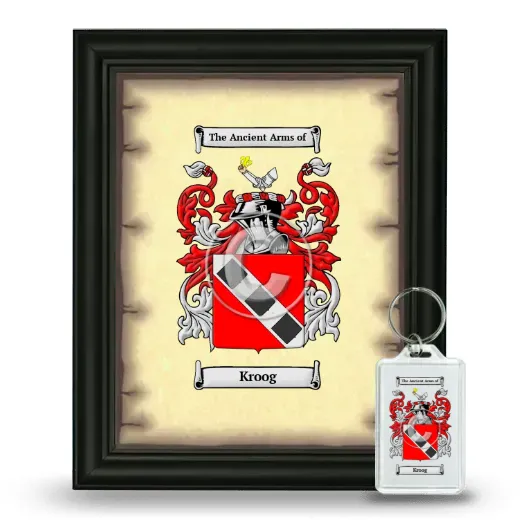 Kroog Framed Coat of Arms and Keychain - Black