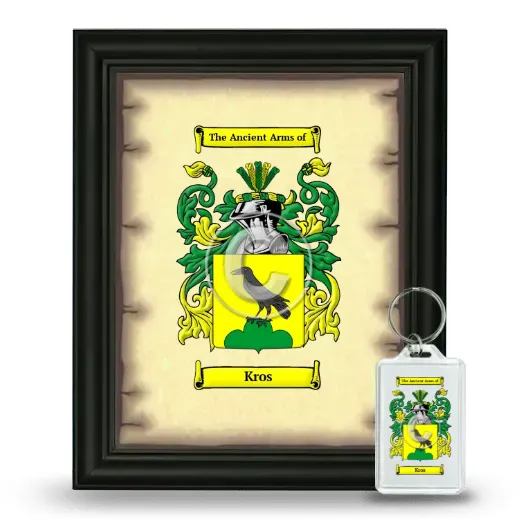 Kros Framed Coat of Arms and Keychain - Black