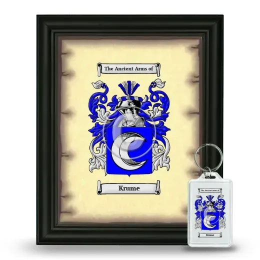 Krume Framed Coat of Arms and Keychain - Black