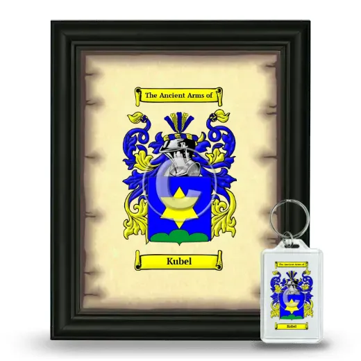 Kubel Framed Coat of Arms and Keychain - Black