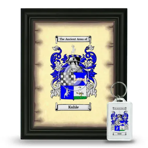Kuhle Framed Coat of Arms and Keychain - Black