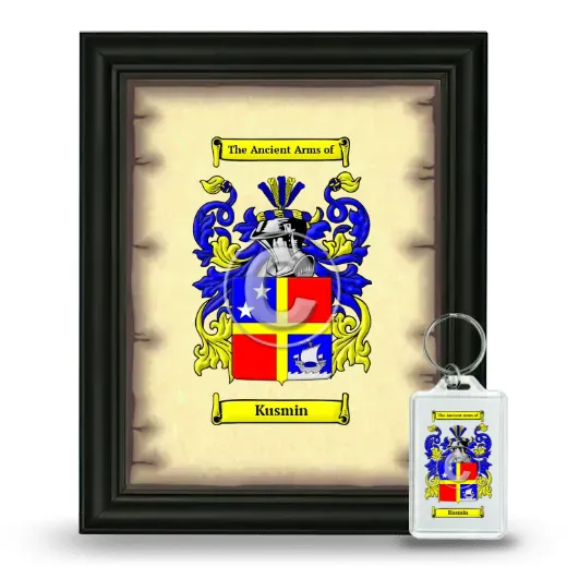 Kusmin Framed Coat of Arms and Keychain - Black