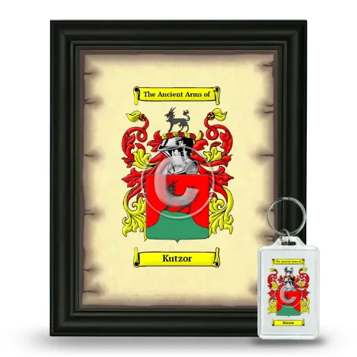 Kutzor Framed Coat of Arms and Keychain - Black