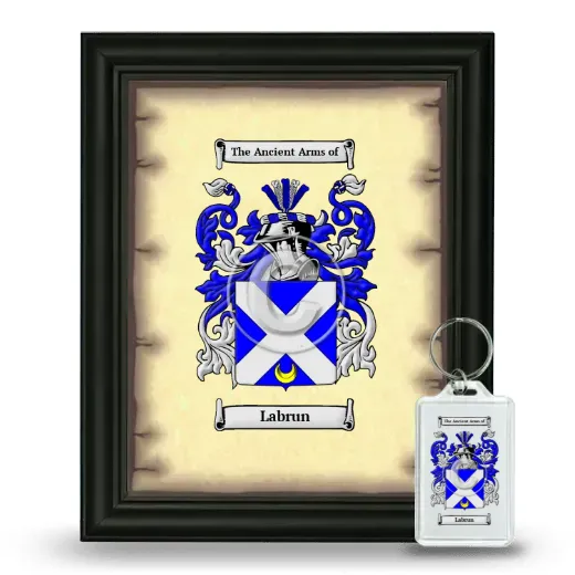 Labrun Framed Coat of Arms and Keychain - Black