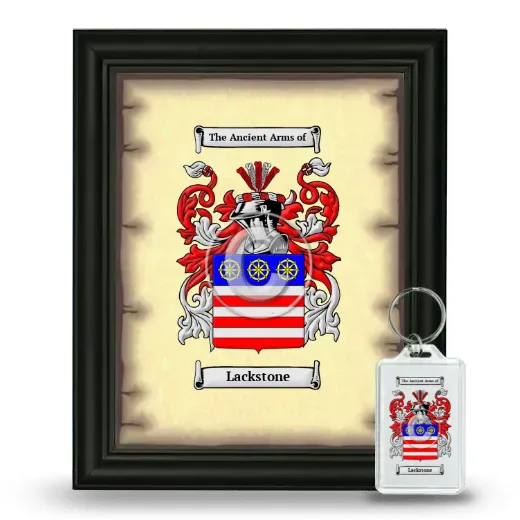 Lackstone Framed Coat of Arms and Keychain - Black