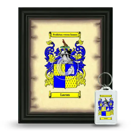 Lacon Framed Coat of Arms and Keychain - Black