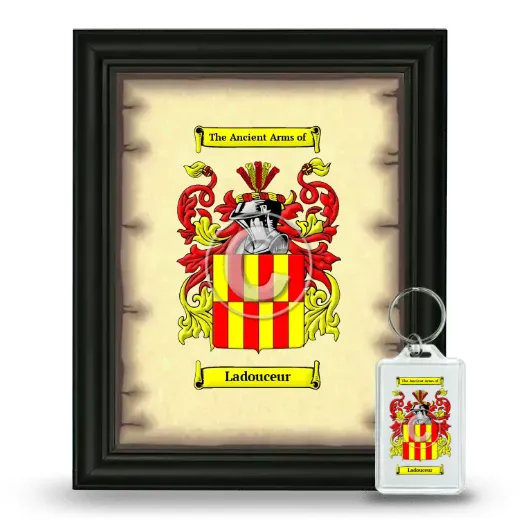 Ladouceur Framed Coat of Arms and Keychain - Black
