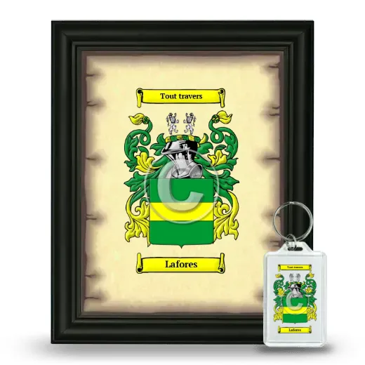 Lafores Framed Coat of Arms and Keychain - Black