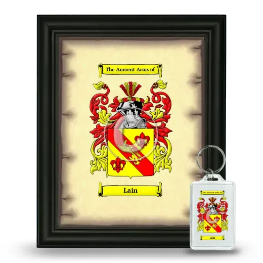 Lain Framed Coat of Arms and Keychain - Black
