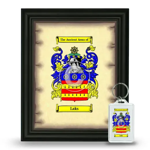 Laks Framed Coat of Arms and Keychain - Black