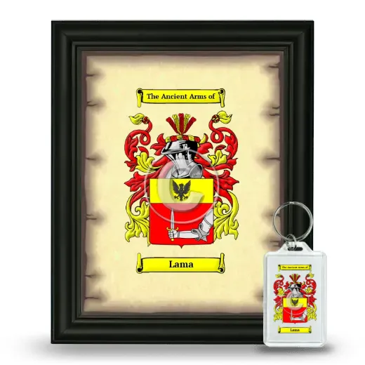 Lama Framed Coat of Arms and Keychain - Black