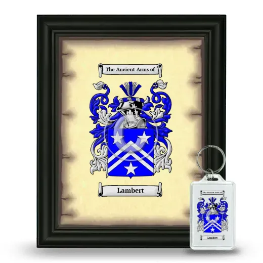 Lambert Framed Coat of Arms and Keychain - Black