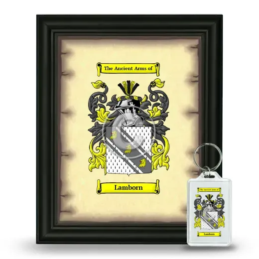 Lamborn Framed Coat of Arms and Keychain - Black