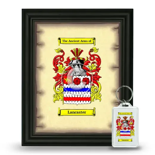 Lancaster Framed Coat of Arms and Keychain - Black