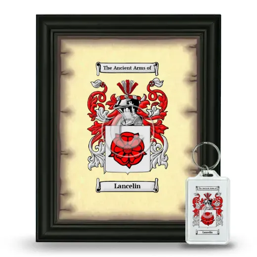 Lancelin Framed Coat of Arms and Keychain - Black