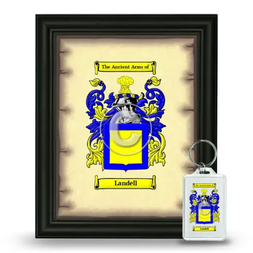 Landell Framed Coat of Arms and Keychain - Black