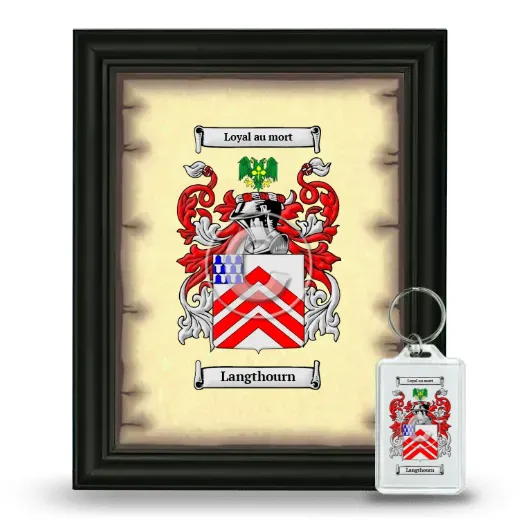 Langthourn Framed Coat of Arms and Keychain - Black