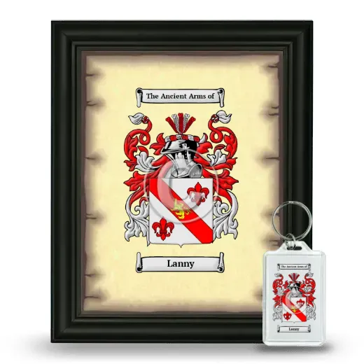 Lanny Framed Coat of Arms and Keychain - Black