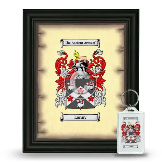 Lanny Framed Coat of Arms and Keychain - Black