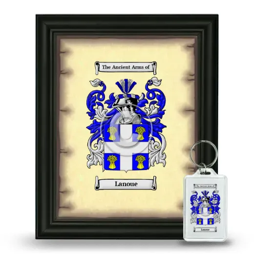 Lanoue Framed Coat of Arms and Keychain - Black