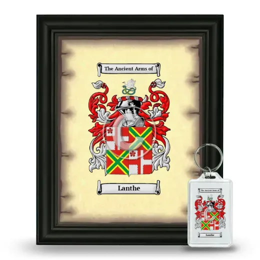 Lanthe Framed Coat of Arms and Keychain - Black