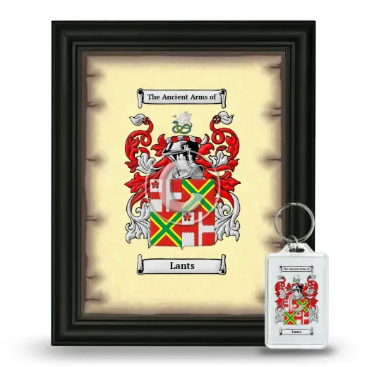 Lants Framed Coat of Arms and Keychain - Black