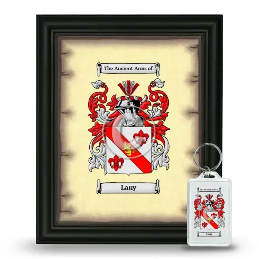 Lany Framed Coat of Arms and Keychain - Black