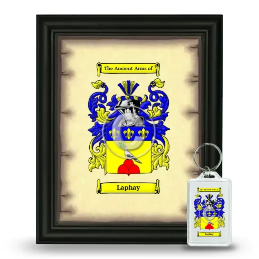 Laphay Framed Coat of Arms and Keychain - Black