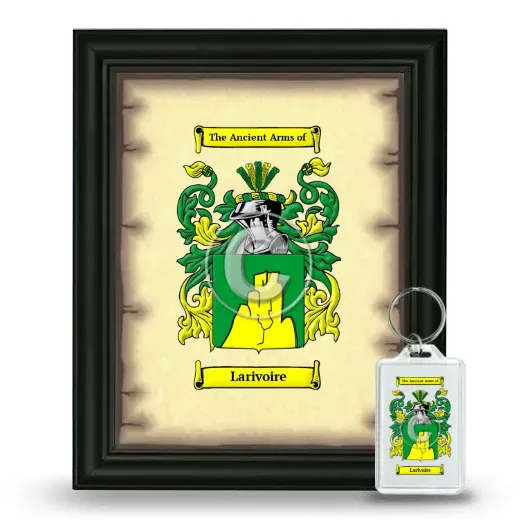 Larivoire Framed Coat of Arms and Keychain - Black