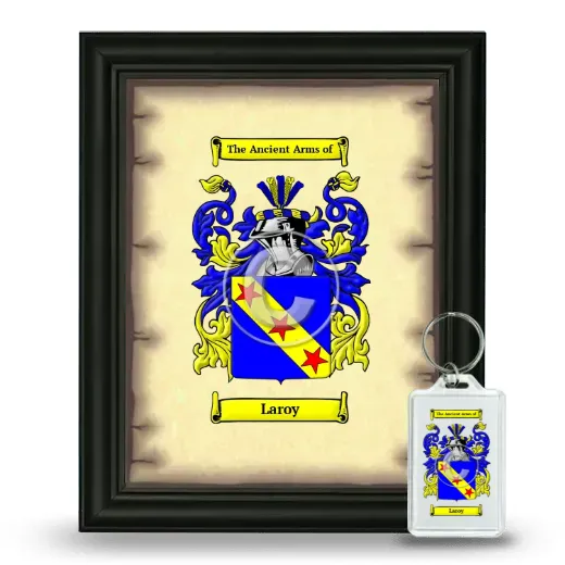 Laroy Framed Coat of Arms and Keychain - Black