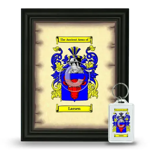 Larsen Framed Coat of Arms and Keychain - Black