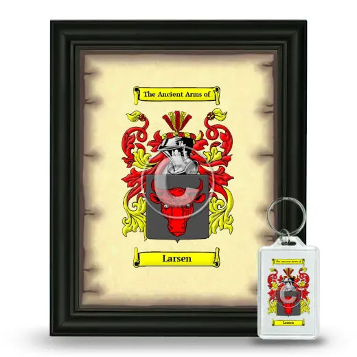Larsen Framed Coat of Arms and Keychain - Black