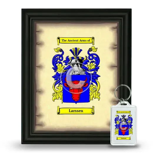 Larssen Framed Coat of Arms and Keychain - Black