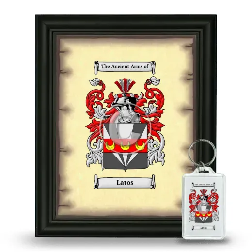 Latos Framed Coat of Arms and Keychain - Black