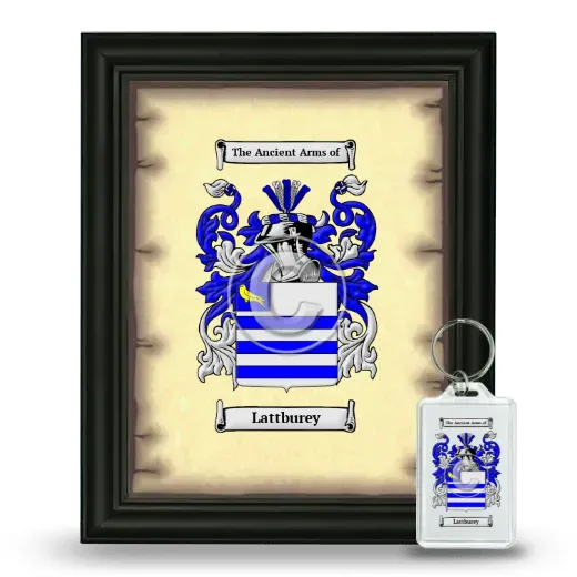 Lattburey Framed Coat of Arms and Keychain - Black