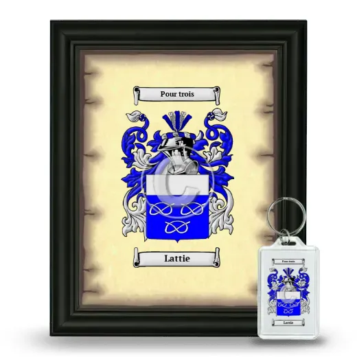 Lattie Framed Coat of Arms and Keychain - Black